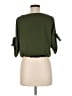 MICHAEL Michael Kors 100% Polyester Solid Green 3/4 Sleeve Top Size M - photo 2