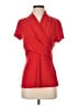 DKNY Red Short Sleeve Blouse Size S - photo 1