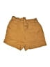 FRNCH 100% Viscose Solid Tan Khaki Shorts Size L - photo 1