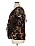 Adele & May Animal Print Brown Short Sleeve Blouse Size XL - photo 5