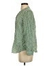 Joie 100% Silk Print Green Long Sleeve Silk Top Size XS - photo 5