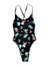Cupshe Print Black One Piece Swimsuit Size XS - photo 1