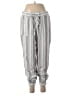 Per Se Stripes Gray Linen Pants Size M - photo 1