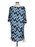 Veronica M. Chevron-herringbone Blue Casual Dress Size L - photo 2