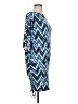 Veronica M. Chevron-herringbone Blue Casual Dress Size L - photo 4