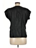 Unbranded Solid Black Short Sleeve Blouse Size M - photo 2