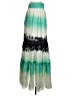 A.L.C. 100% Silk Tie-dye Green Silk Skirt Size 4 - photo 2