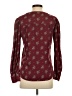 Hinge 100% Viscose Burgundy Long Sleeve Blouse Size S - photo 2