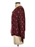 Hinge 100% Viscose Burgundy Long Sleeve Blouse Size S - photo 5