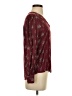 Hinge 100% Viscose Burgundy Long Sleeve Blouse Size S - photo 4