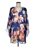 Lavender Brown 100% Polyester Blue Casual Dress Size M - photo 1