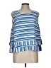 Kaari Blue Blue Sleeveless Blouse Size L - photo 1