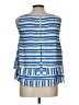 Kaari Blue Blue Sleeveless Blouse Size L - photo 2