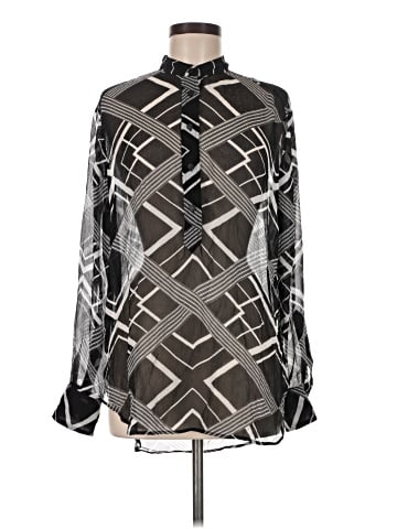 Rag & Bone Long Sleeve Silk Top (view 1)