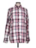 Express Checkered-gingham Red Long Sleeve Button-Down Shirt Size L - photo 1