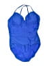 Carol Wior Solid Blue One Piece Swimsuit Size 18 - photo 1