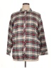 Cj Banks Plaid Gray Long Sleeve Button-Down Shirt Size 1X - photo 1