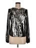 Guess Metallic Silver Long Sleeve Blouse Size M - photo 1