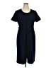 Brass Solid Blue Casual Dress Size XL - photo 1
