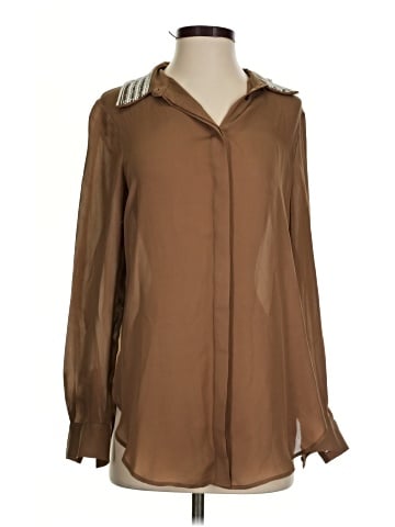 Haute Hippie Long Sleeve Silk Top (view 1)