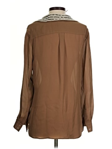 Haute Hippie Long Sleeve Silk Top (view 2)