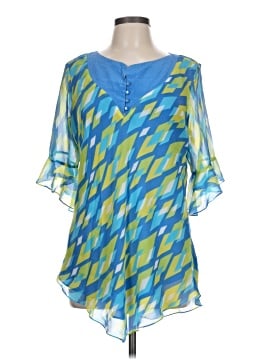 Bob Mackie 3/4 Sleeve Silk Top (view 1)