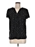 Hilary Radley 100% Polyester Stars Black Short Sleeve Blouse Size M - photo 1