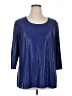 csc studio Blue 3/4 Sleeve Top Size 1X - photo 1