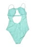 No Boundaries Solid Teal One Piece Swimsuit Size 11 - 13 - photo 2