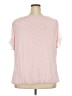 Sara Michelle 100% Polyester Pink Short Sleeve Blouse Size 3X - photo 2