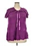 Woman Within 100% Cotton Purple Pullover Sweater Size 18 - 20 - photo 1