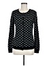 Ann Taylor Factory 100% Cotton Polka Dots Black Pullover Sweater Size M - photo 1