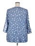 Fred David Blue 3/4 Sleeve Blouse Size 2X - photo 2