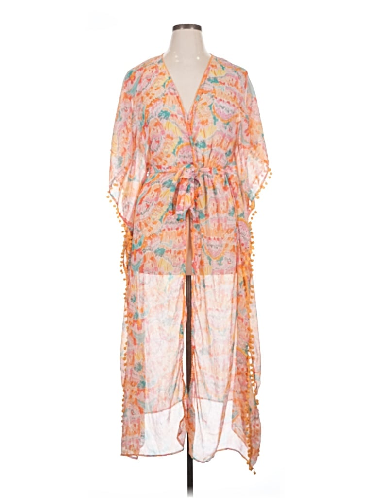 Pre-owned America & Beyond Swimsuit Cover Up In Orange