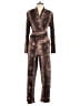 Attitudes by Renee Metallic Brown Jumpsuit Size L - photo 1