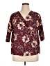 Chenault Burgundy 3/4 Sleeve T-Shirt Size 1X - photo 1