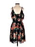 Xhilaration 100% Polyester Floral Black Casual Dress Size S - photo 2
