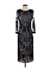 JS Collections 100% Polyester Graphic Black Cocktail Dress Size 2 - photo 1