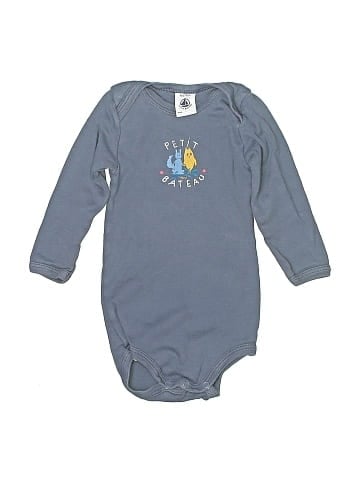 Petit Bateau Long Sleeve Onesie (view 1)