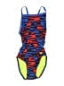 Speedo Graphic Blue One Piece Swimsuit Size 6 - photo 1