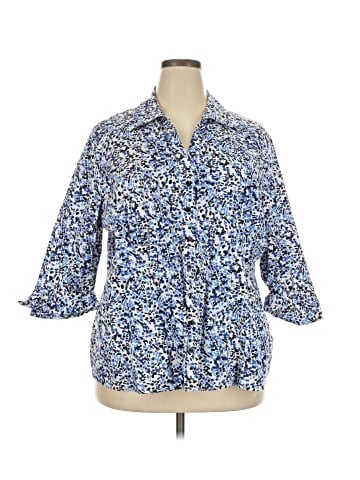 Fred David 3/4 Sleeve Button-Down Shirt (view 1)