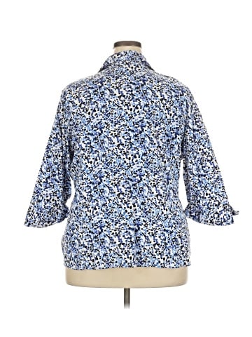 Fred David 3/4 Sleeve Button-Down Shirt (view 2)