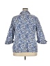 Fred David Animal Print Blue 3/4 Sleeve Button-Down Shirt Size 3X - photo 2