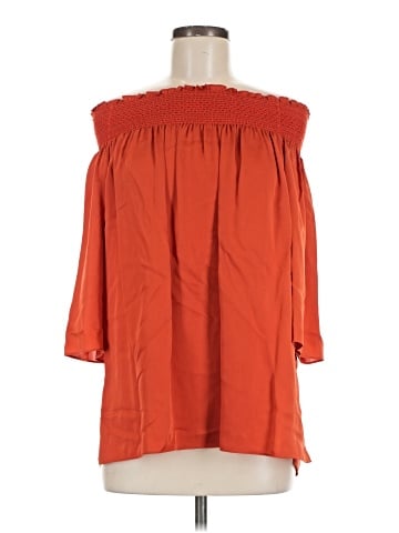 Theory 3/4 Sleeve Silk Top (view 1)