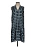 New Directions Graphic Blue Casual Dress Size S - photo 1