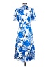 Julia Jordan 100% Polyester Print Blue Casual Dress Size 2 - photo 2