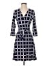 Leota Argyle Blue Casual Dress Size S - photo 1