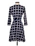 Leota Argyle Blue Casual Dress Size S - photo 2