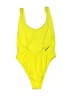 Speedo Solid Yellow One Piece Swimsuit Size S - photo 2