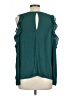 Lush 100% Polyester Teal 3/4 Sleeve Blouse Size L - photo 2